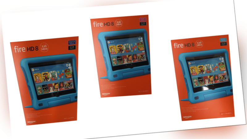 Amazon Fire HD 8 Kids Edition 32GB, Wi-Fi, 8 Zoll - Pink / Blau / Violette