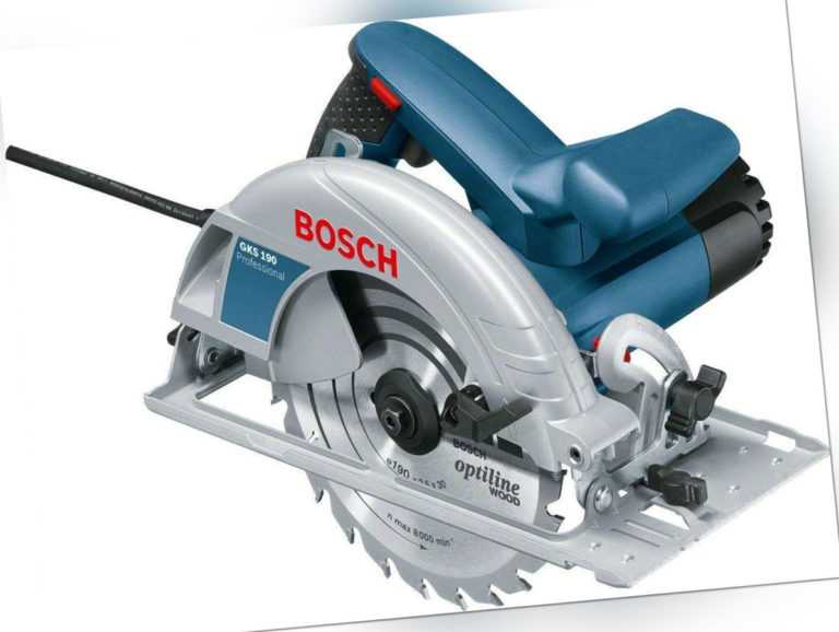 Bosch Professional Handkreissäge GKS 190 1400 Watt Kreissägeblatt 190 mm Karton