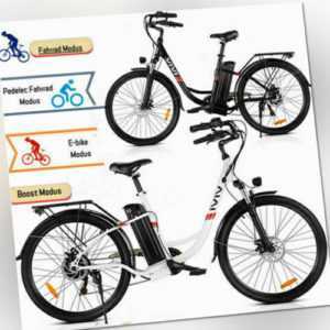 Elektrofahrrad E-Bike 26 " Ebike Unisex E-City Bike Commuter Bike 250W Fat Bike