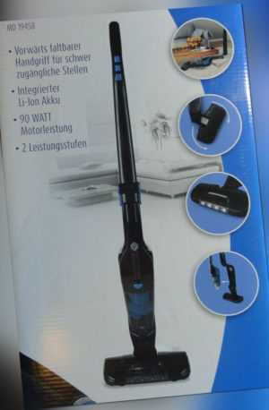 Quigg 2 in 1 Akku Staubsauger MD19458/Handsauger Akkusauger 90W Rücklauf