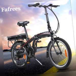 FAFREES 20'' Elektrofahrrad Falten E-Bike 250W AKKU Klapprad 7-Gänge 25km/h EU