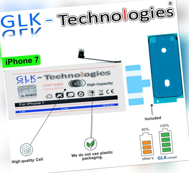 GLK  Akku für Apple iPhone 7 7G A1778 A1660 A1779 Accu Batterie Ohne Set 2021 Bj