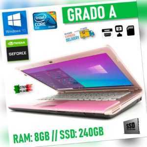 Notebook Sony Vaio 14” Nvidia 8GB SSD 240GB WIN10 PC Computer Tragbar Pink