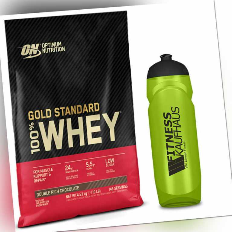(23,24 EUR/kg) Optimum Nutrition 100% Whey Gold Standard 4540g + Trinkflasche