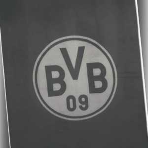 BVB Borussia Dortmund Decke / Velourdecke ** Logo ** anthrazit