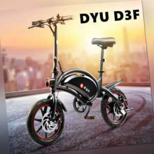 DYU D3F Faltbares Elektrofahrrad 14 Zoll E-Bike 10AH Klappfahrrad Moped Citybike