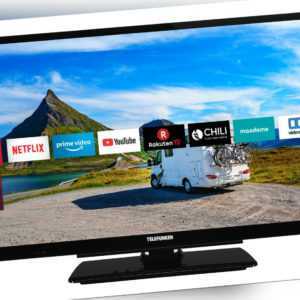 Telefunken XF22G501V Fernseher 22 Zoll Full HD Smart TV 12 Volt Works with Alexa