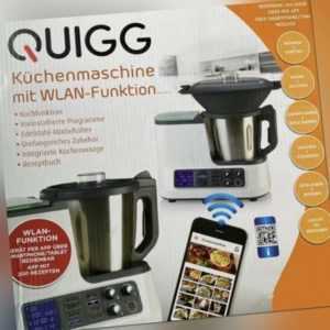 QUIGG Küchenmaschine mit WLAN Funktion Kochfunktion Waage App Mixer Knetmaschine