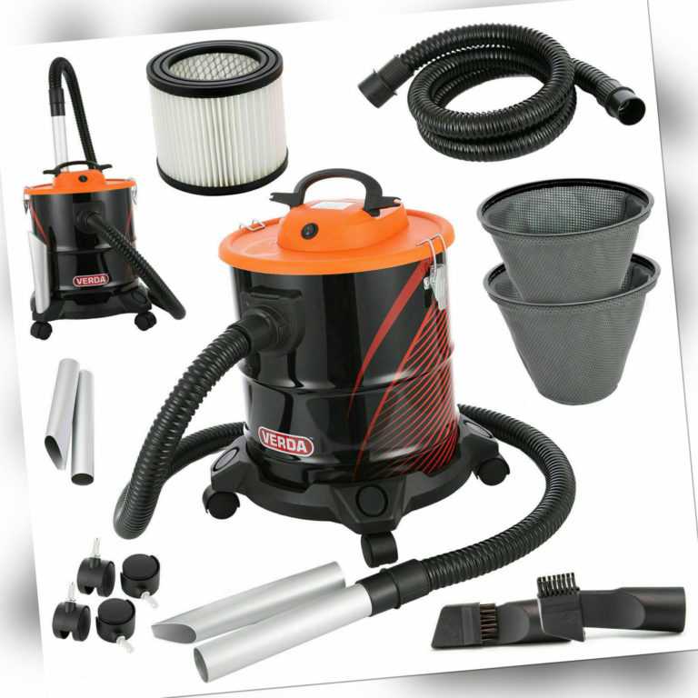 Aschesauger 20L Kaminsauger 1650W DUAL Filter System mit 4 Rollen Sellnet SN122