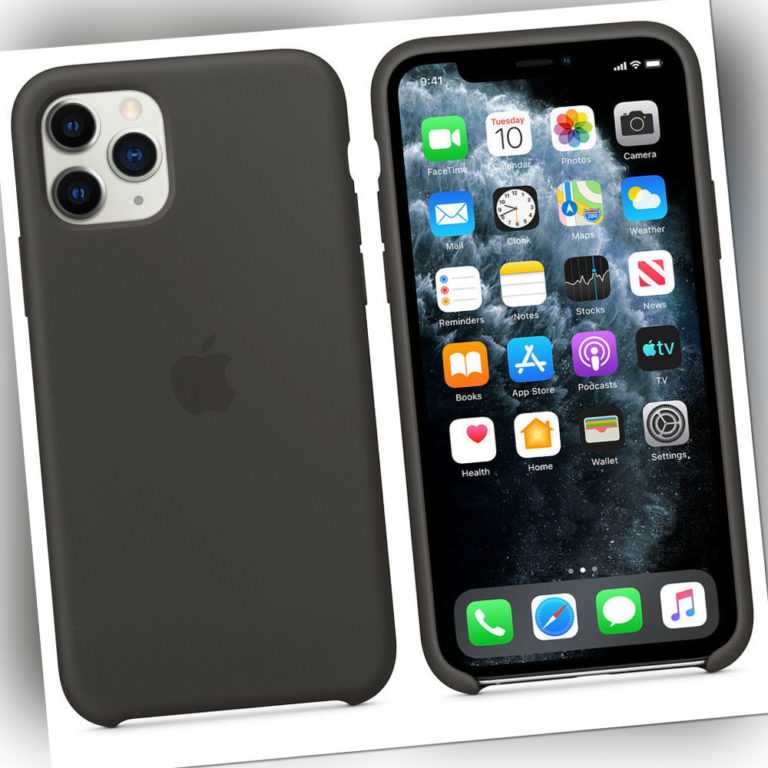 Original Apple iPhone 11 Pro Silikon Schutz Hülle Case Cover MWYN2ZM/A Schwarz