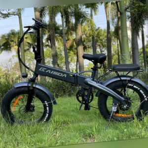 20 Zoll Elektrofahrrad 500W E Mountainbike Fat Bike 7 Gänge E-bike Shimano E-MTB