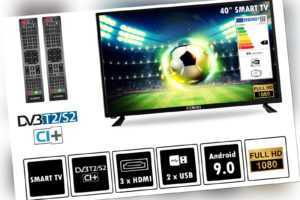 KB Elements Fernseher LED Android Smart TV 40" Zoll Full HD DVB-T2/S2 2x Remote