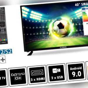 KB Elements Fernseher LED Android Smart TV 40" Zoll Full HD DVB-T2/S2 2x Remote