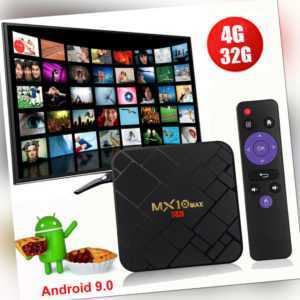 4GB+ 32GB Android 9.0 Smart TV BOX 6K HD Quad Core USB HDMI Media Stream Player