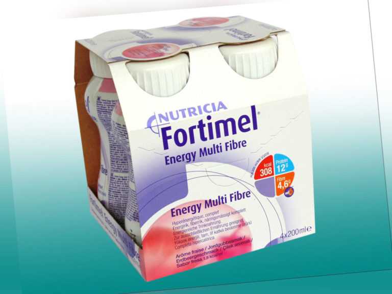 Fortimel Energy Multi Fibre Einzelkolli von Nutricia verschiedene Sorten 4x200ml
