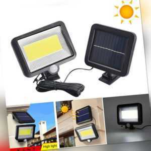 120 LED Solarleuchte Solarlampe mit Bewegungsmelder Außen Fluter Sensor Strahler