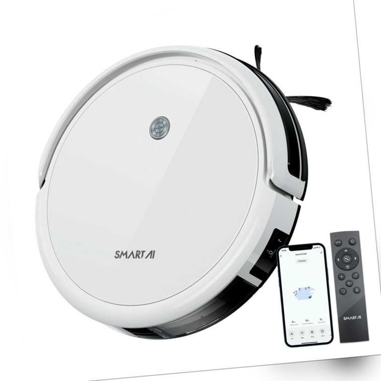 SmartAI G50 Saugroboter Wisch 2in1 Alexa Roboter Staubsauger Wassertank 2600pa