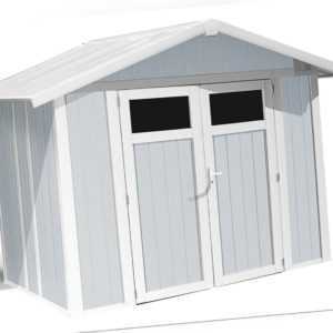 Ondis24 UTILITY Gartenhaus V4,9 2-türig grau/weiß