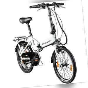 E Faltrad E-Bike 20 Zoll Zündapp Z101 Pedelec StVZO Elektrofaltrad weiß B-Ware