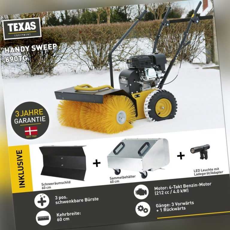 Texas Kehrmaschine Schneefräse Benzin Schneeschieber Handy Sweep 690TG 3in1