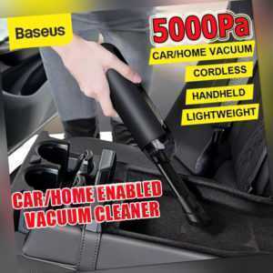 Baseus Akku Staubsauger 5000Pa Kabellos Mini Handstaubsauger für Haus Auto Büro