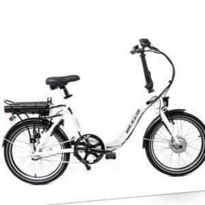 20 Zoll E Bike Klapp Elektro Fahrrad Shimano 3 Gang Rücktritt weiss