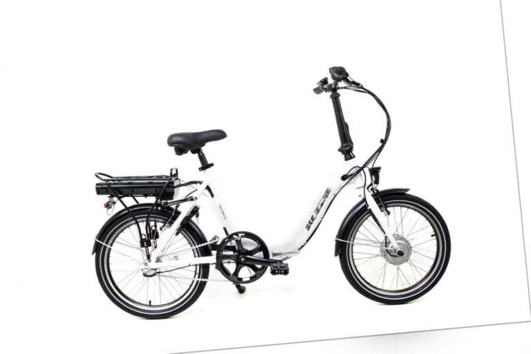 20 Zoll E Bike Klapp Elektro Fahrrad Shimano 3 Gang Rücktritt weiss