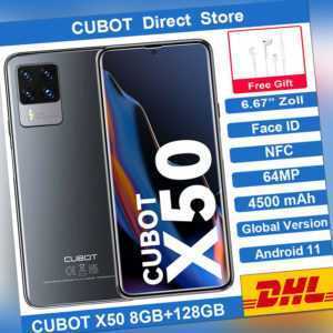CUBOT X50 8GB+128GB Smartphone 4G LTE Handy NFC 4500mAh Face ID Android Global