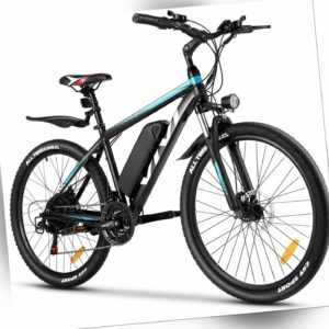 Vivi Elektrofahrrad E-Bike Elektro Mountainbike Pedelec 250W 10,4AH Akku Blau