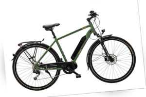 28 Zoll Elektro Fahrrad E Bike Shimano Deore Pedelec Mittelmotor 504 Wh oliv