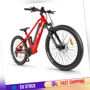 Accolmile 27.5inch Electric Bike Full Suspension Fork 750W Mid Drive Motor 840Wh