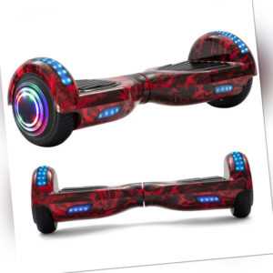 Hoverboard Rot Mehrfarbig Elektro Scooter Bluetooth LED Räder Lichter Für Kinder
