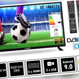 KB Elements Fernseher LED Android Smart TV 32" Zoll Full HD DVB-T2/S2 2x Remote
