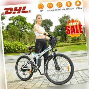 VIVI 350W Elektrofahrrad Klapprad E-Bike Mountain bike,26" City Faltrad Pedelec