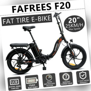 E-bike Elektrofahrrad Klapprad 20 Zoll Fat bike 250W 15Ah Herren Damen Citybike
