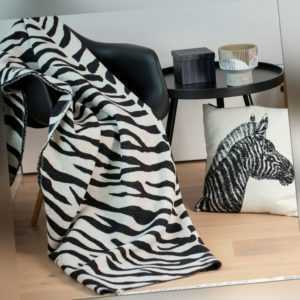David Fussenegger Wohndecke Eco 'Zebra' 140 x 200 cm Schwarz -