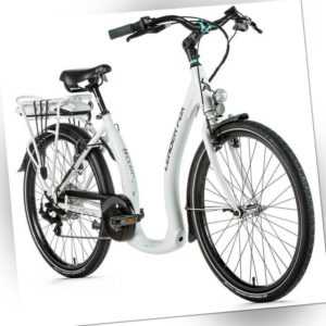 26 Zoll E Bike Leader Fox Tiefeinsteiger Elektro Fahrrad Pedelec HOLAND WHITE