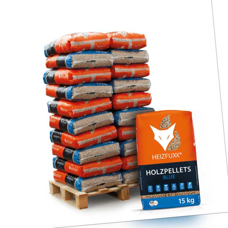 Holzpellets Sackware Qualitäts Öko Pellet Heizung 15kg x 20 Sack 300kg Palette