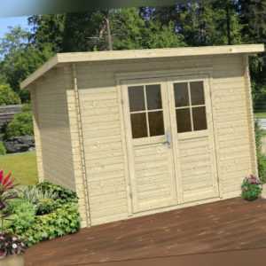 Gartenhaus 250x220 cm + Dachpappe Pultdachhaus Gerätehaus Holzhaus Holzschuppen