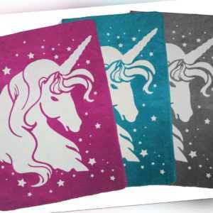 Moon Luxus Kuscheldecke Wolldecke Baumwolldecke Tagesdecke Einhorn