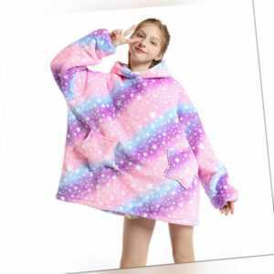DE Winter Warm Decke Hoodie Poncho mit Kapuze Tragbare Faule Decke