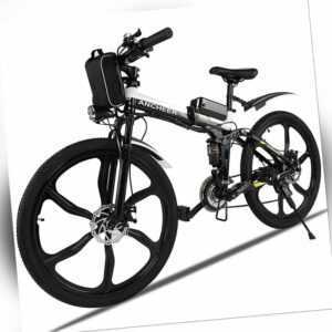 26''Elektrofahrrad Mountainbike Klapprad 250W Shimano Unisex Erwachsene E-MTB^