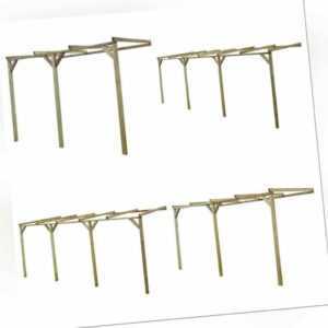 vidaXL Holz Terrassenüberdachung Pergola Überdachung Terrassendach 3/4/5/6 m