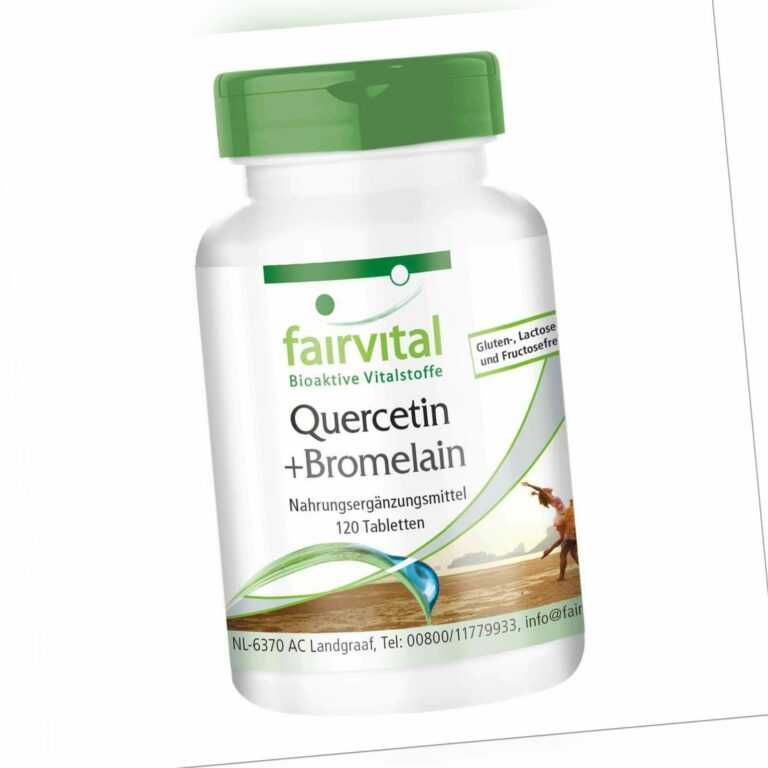 Quercetin + Bromelain - 120 Tabletten - Pflanzenstoffe für 4 Monate | fairvital