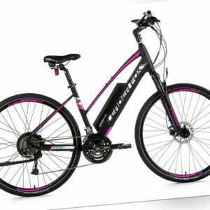 28 Zoll Damen E Bike Elektro Crosser Fahrrad Pedelec Shimano schwarz pink RH43cm