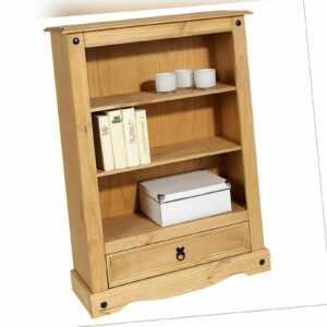 Regal Bücherregal Bücherschrank Mexiko Stil Mexico Möbel Kiefer massiv gebeizt