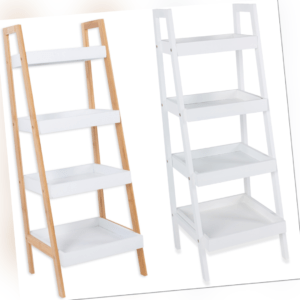 Leiterregal Holz Blumen Treppe Regal Standregal Leiter Treppenregal 4 Böden 98cm