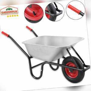 Schubkarre Bauschubkarre Gartenkarre Transportkarre 100L 250kg Garten Stahlfelge