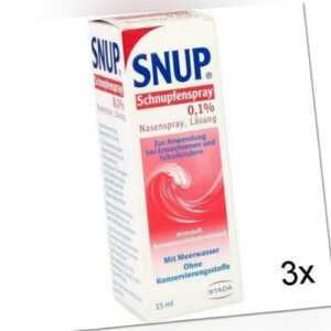 3x SNUP Schnupfenspray 0,1% Nasenspray 15 ml PZN: 4482680