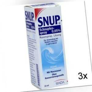 3x SNUP Schnupfenspray 0,05% Nasenspray 10 ml PZN: 4482651